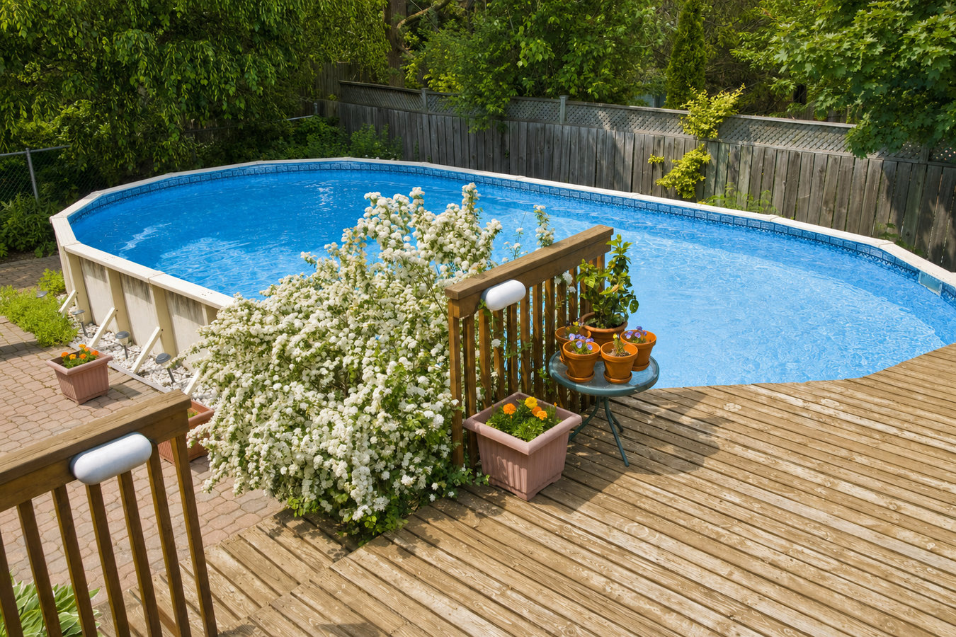 Pool deck construction
